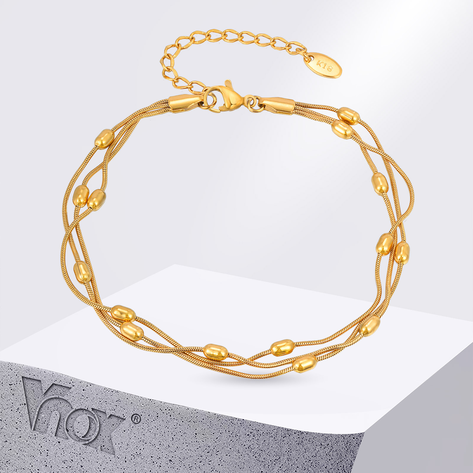 Jc Jewelry & Watches - Vnox Yaz Paslanmaz Çelik Üç katmanlı
