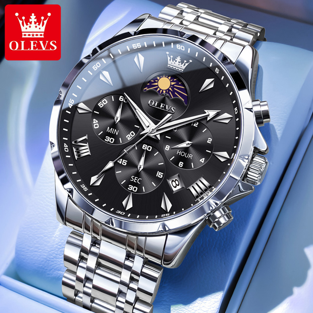 Jewelry Inspired Watches - OLEVS 3653 Marka Ay Evresi Takvimli