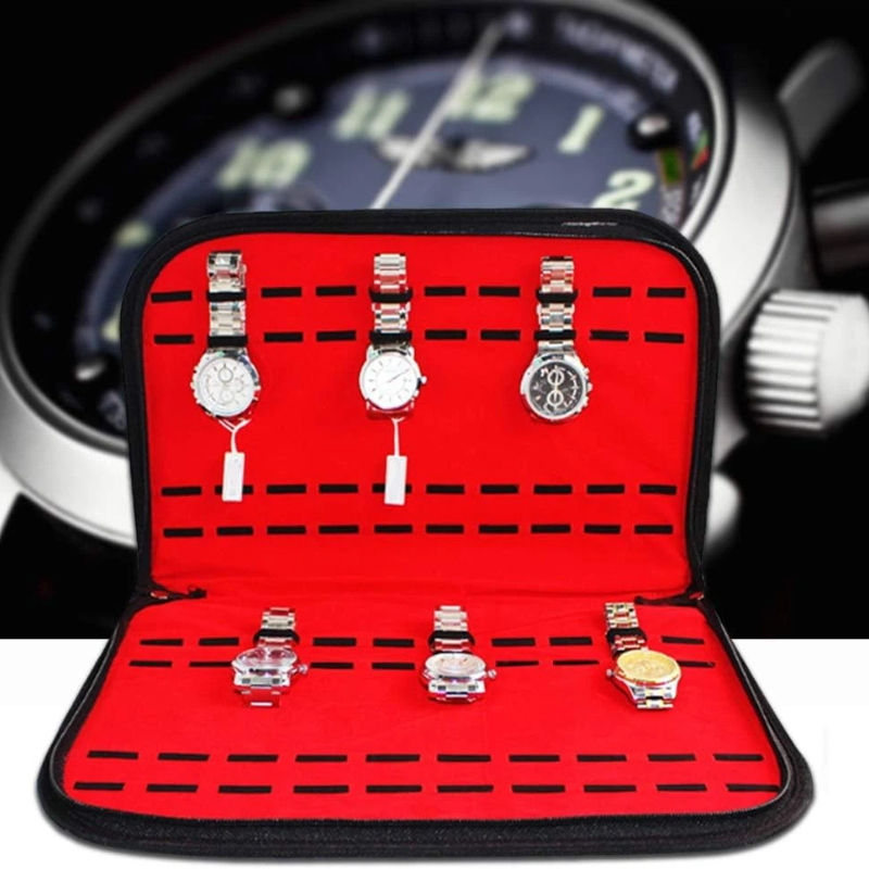 Jewelry Box With Watches - 20 Bölmeli Saat Saklama Çantası Kullanışlı