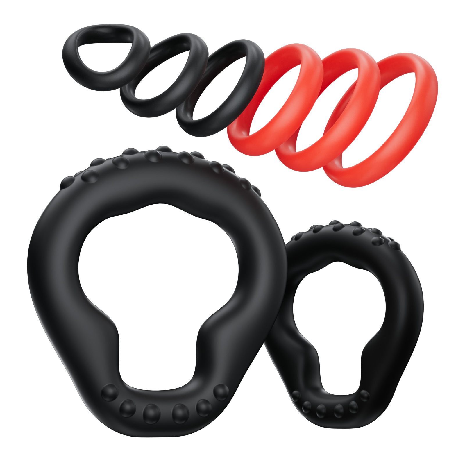 Couple Ring Set - KUSHOR 8 Parça Silikon Penis Halkası
