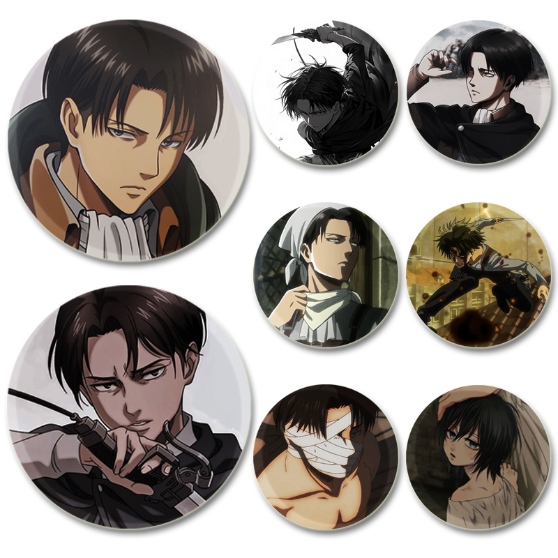 Levi Jewelry & Watches Inc - 58mm Levi Ackerman Anime Karakter Rozeti