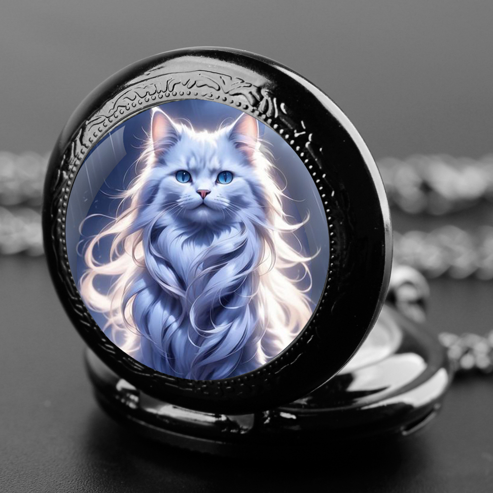 Unique Jewelry Watches - Sevimli kawaii Kediler Grafik Cam Kubbe