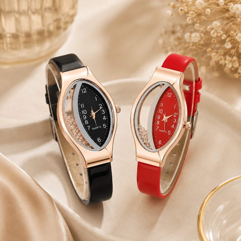 Unique Jewelry Watches - Benzersiz Oval kadın saatleri lüks elmas