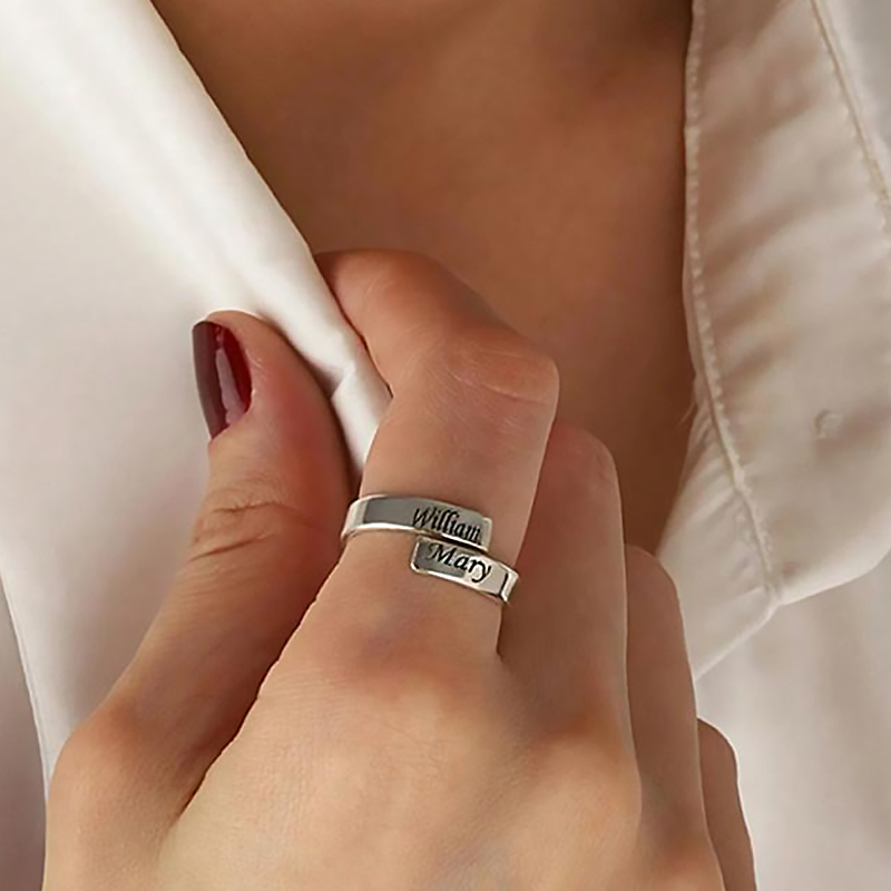 Couple Ring Set - Paslanmaz Çelik Arkadaş Yüzük Kadınlar Özel