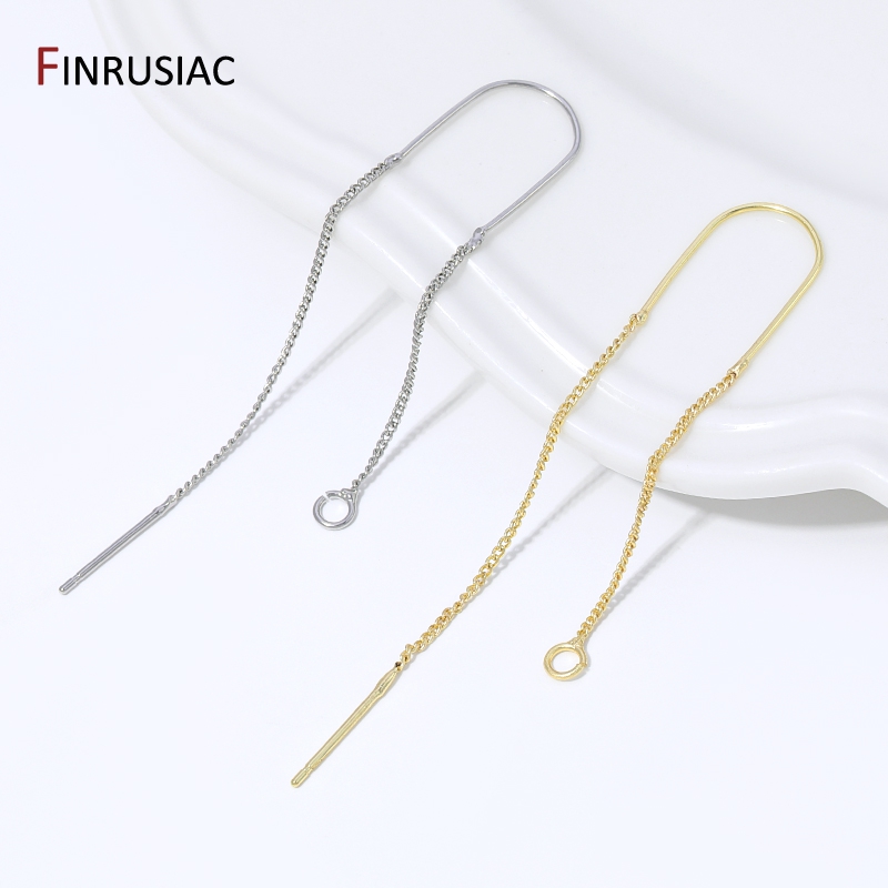 Drop Earrings - 18 Ayar Altın Kaplama Pirinç Uzun