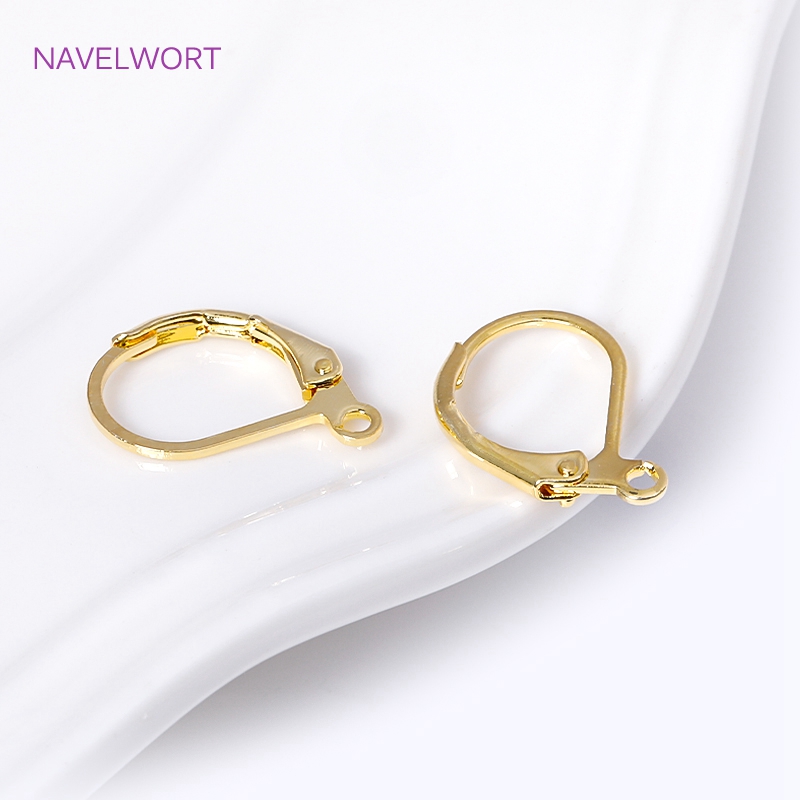 Hoop Earrings - Moda fransız küpe kolu-geri küpe 18K