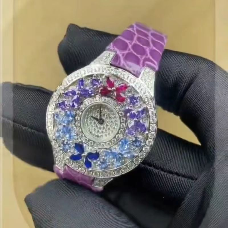 Jewels In Quartz Watches - Lüks Renkli kadın saati Kaliteli Mücevher
