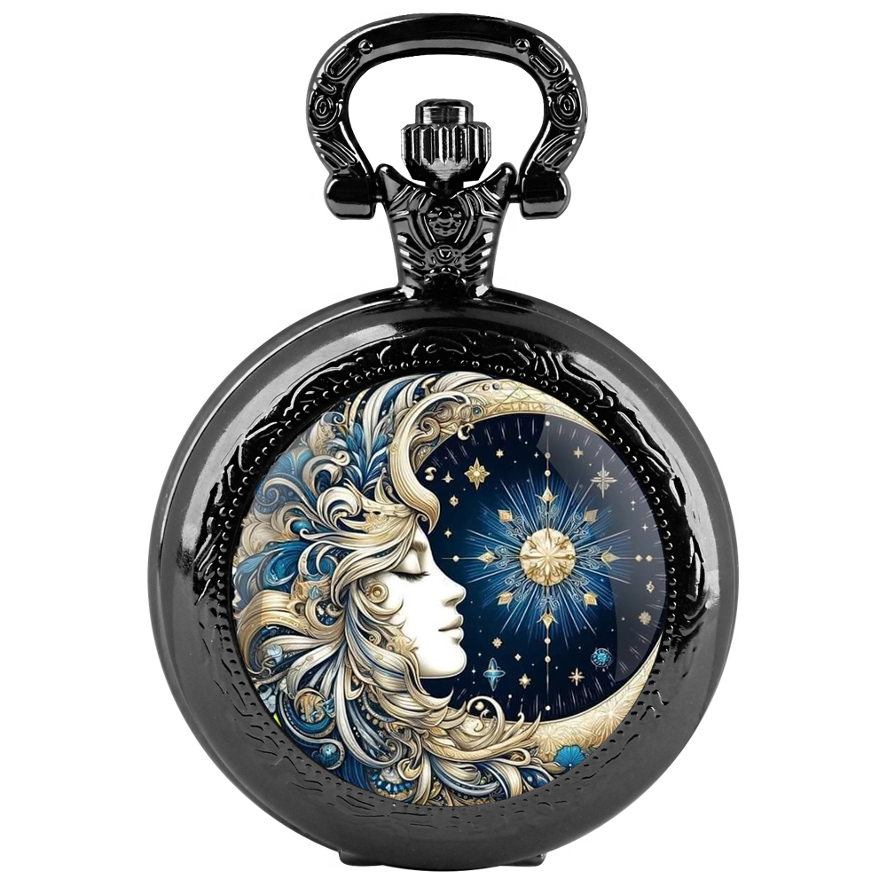 Unique Jewelry Watches - Güneş ve Ay Tanrıçası Kuvars cep