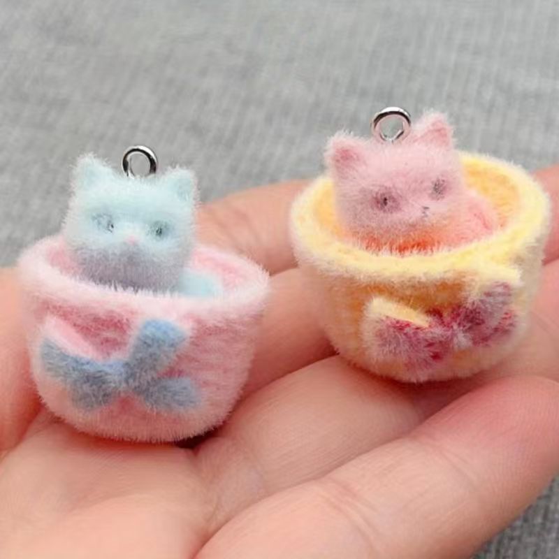 4 adet 3D peluş reçine kedi ko - Drop Earrings incelemesi ve fiyatı