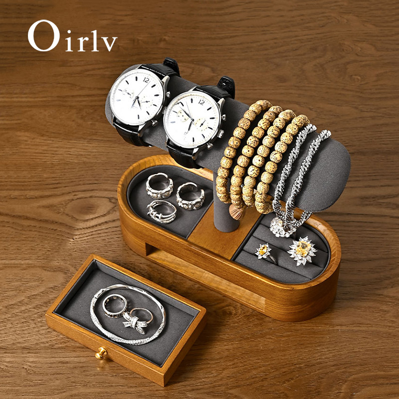 Oirlv katı ahşap saat organiza - Jewelry Box With Watches incelemesi ve fiyatı