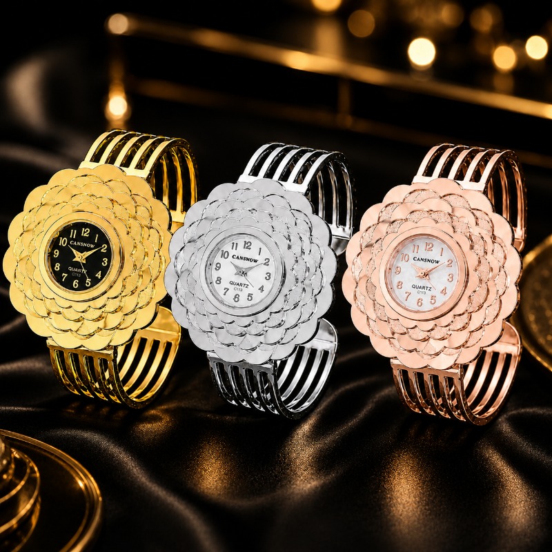 Zarif kadın çiçekli kuvars saa - Unique Jewelry Watches incelemesi ve fiyatı