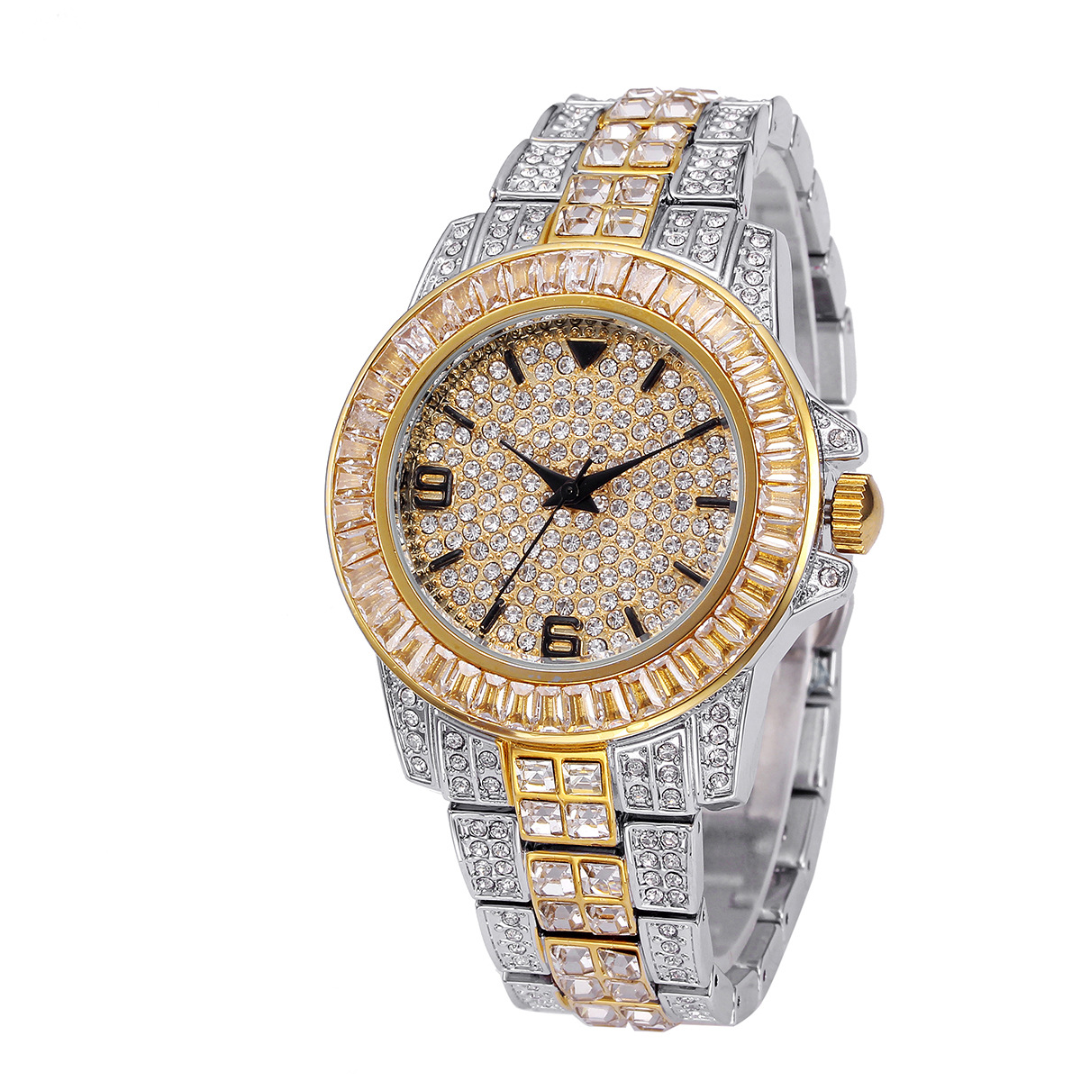 Lüks Tam Taş Kuvars Saatler Er - Jewelry Watches For Men incelemesi ve fiyatı