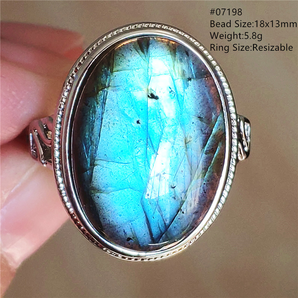 Doğal Mavi Işık Labradorit Aya - Turquoise Stone Ring incelemesi ve fiyatı