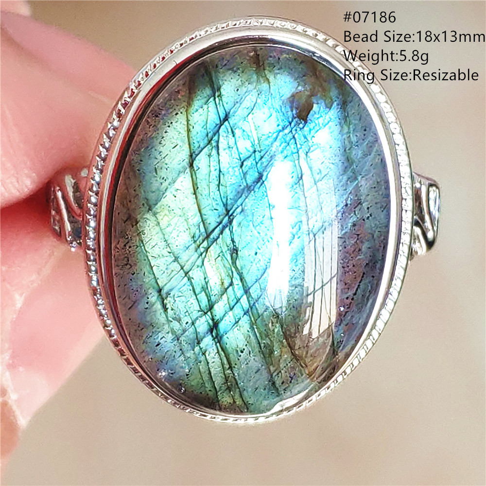 Doğal Mavi Işık Labradorit Aya - Turquoise Stone Ring incelemesi ve fiyatı