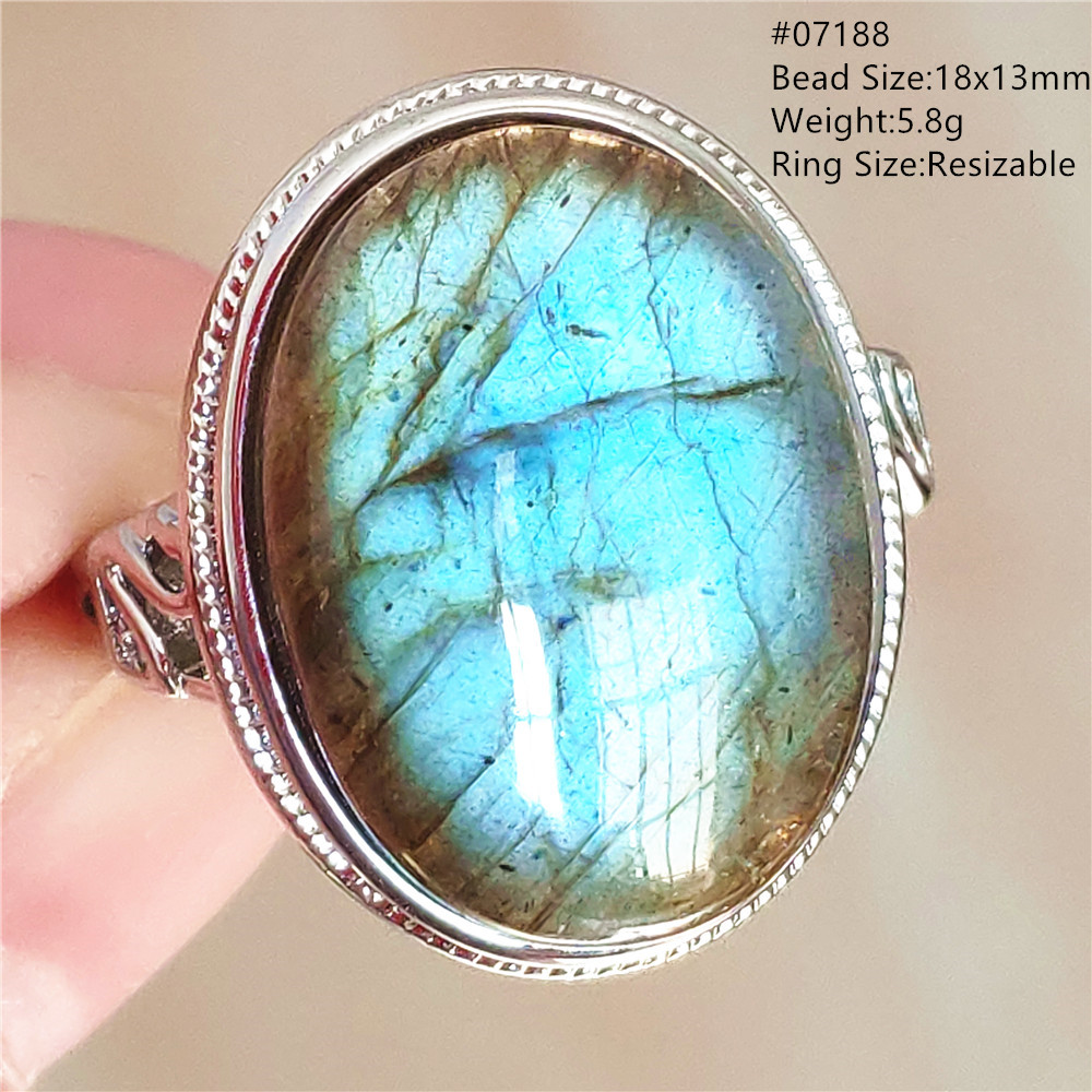 Doğal Mavi Işık Labradorit Aya - Turquoise Stone Ring incelemesi ve fiyatı