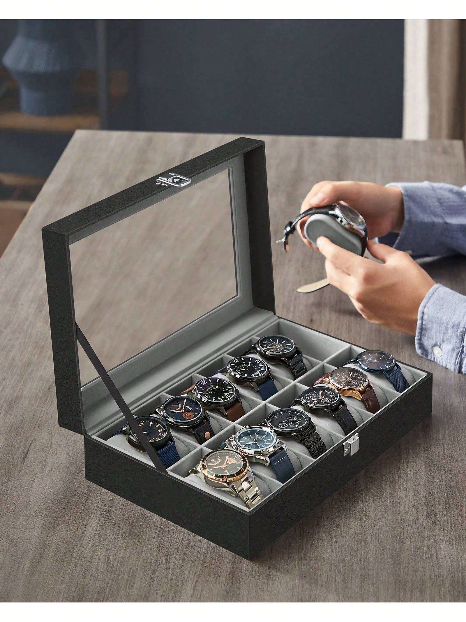 12 Yuvalı Kilitlenebilir Saat  - Jewelry Box With Watches incelemesi ve fiyatı