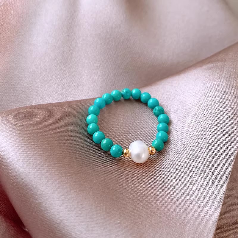 Yeni Varış Trendy Doğal Tatlı  - Turquoise Stone Ring incelemesi ve fiyatı