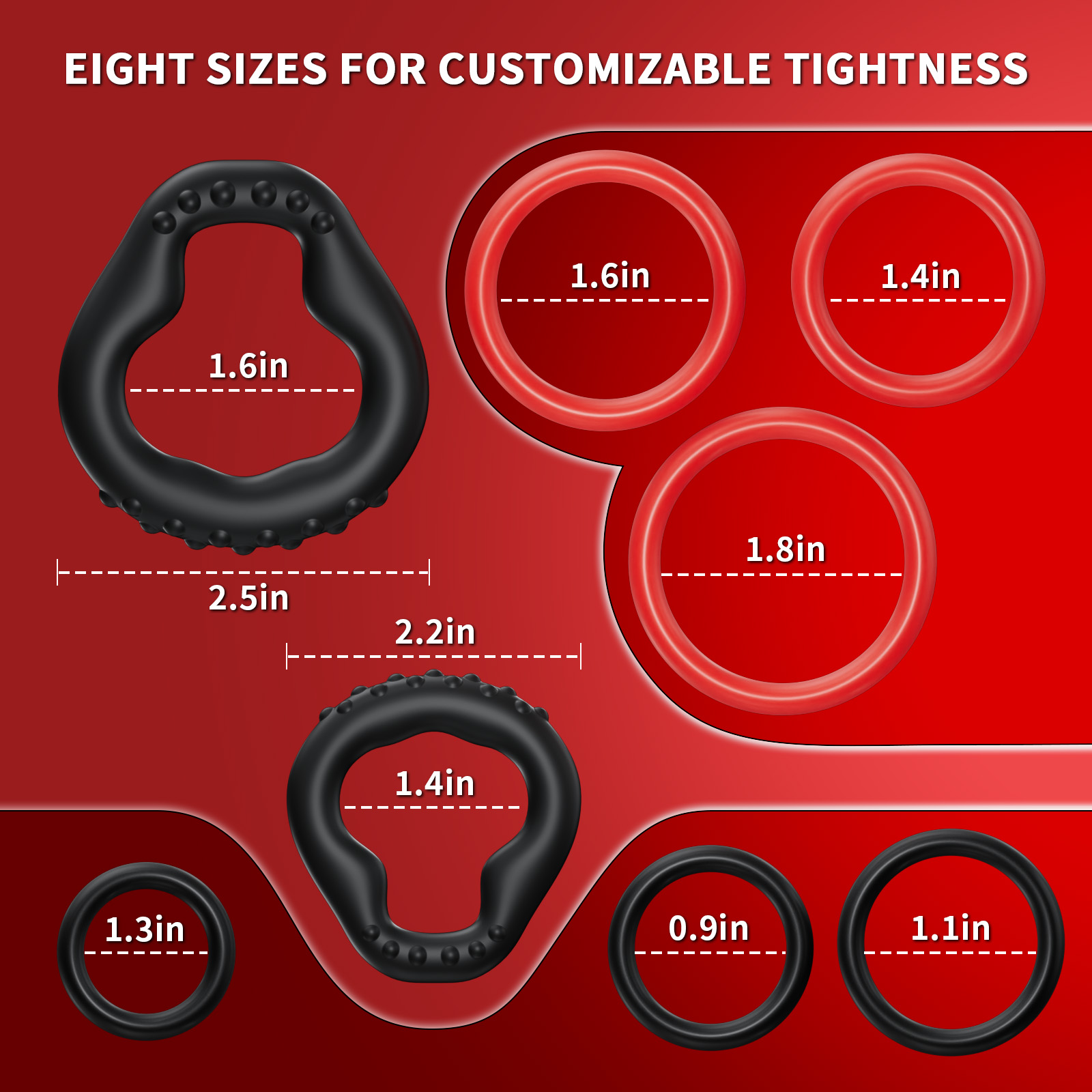 KUSHOR 8 Parça Silikon Penis H - Couple Ring Set incelemesi ve fiyatı