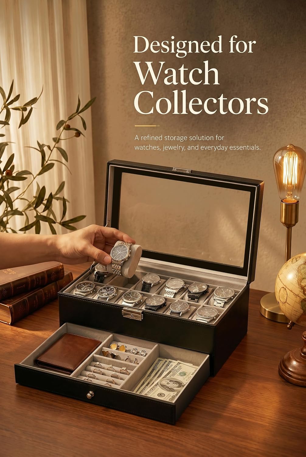 Erkekler İçin Saat Kutusu Düze - Jewelry Box With Watches incelemesi ve fiyatı