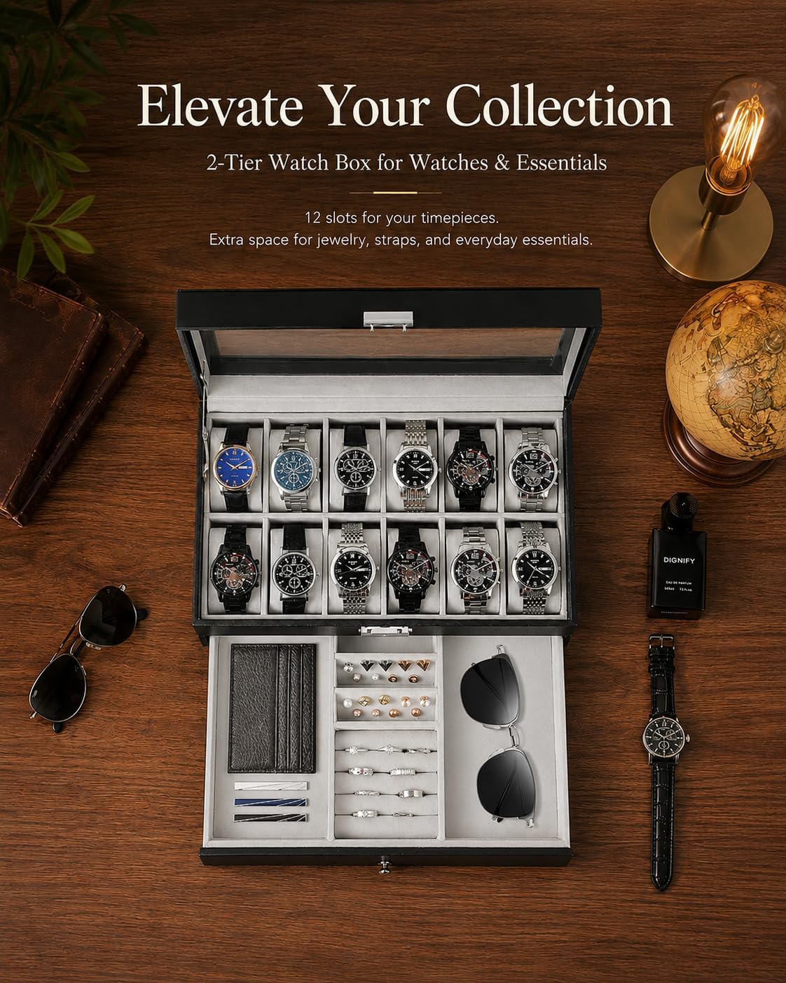 Erkekler İçin Saat Kutusu Düze - Jewelry Box With Watches incelemesi ve fiyatı