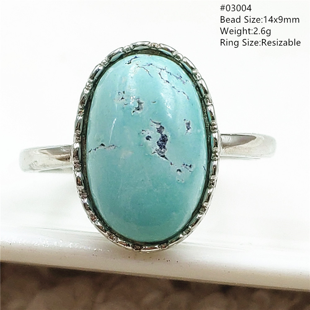 Doğal yeşil turkuaz ayarlanabi - Turquoise Stone Ring incelemesi ve fiyatı