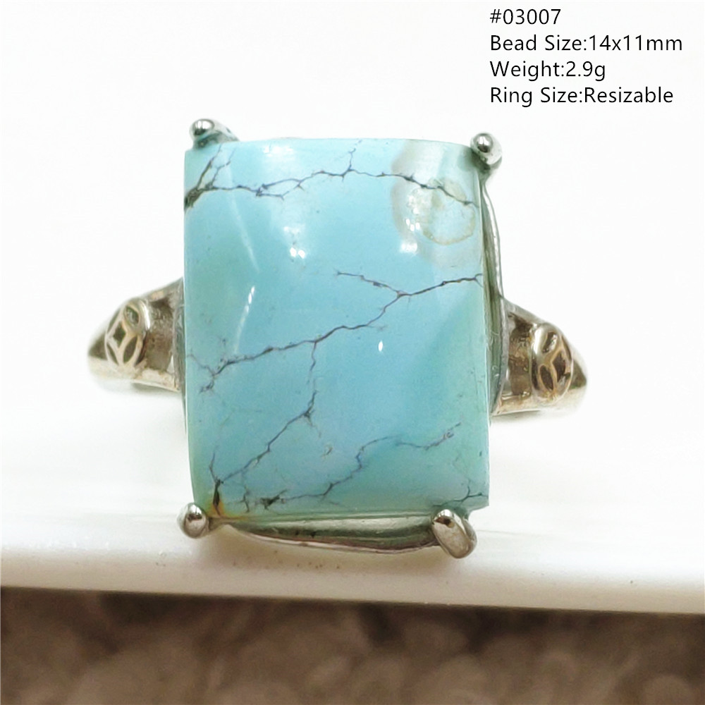 Doğal yeşil turkuaz ayarlanabi - Turquoise Stone Ring incelemesi ve fiyatı