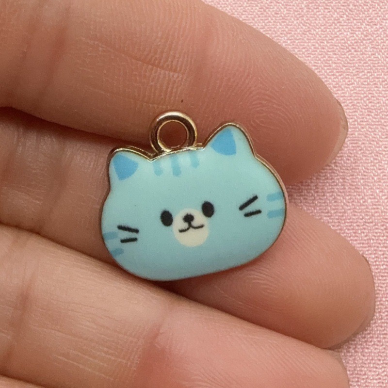12 adet Baskılı Kedi Kafası Al - Drop Earrings incelemesi ve fiyatı