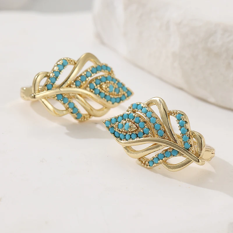 Yaratıcı Yaprak Şekilli Halka  - Turquoise Stone Ring incelemesi ve fiyatı